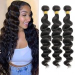 Loose Wave Human Hair Bundles Human Brazilian loose wave hair bundles