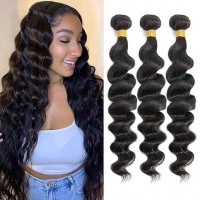 Loose Wave Human Hair Bundles Human Brazilian loose wave hair bundles