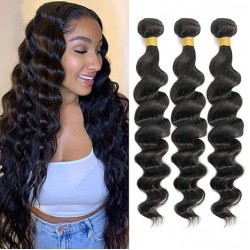 Loose Wave Human Hair Bundles Human Brazilian loose wave hair bundles