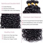 Malaysian Deep Wave Bundles Natural Black Color Wet and Wavy Hair