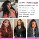 Malaysian Deep Wave Bundles Natural Black Color Wet and Wavy Hair