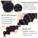 Malaysian Virgin Hair Loose Deep Wave Human Hair Weave Bundles Natural Color
